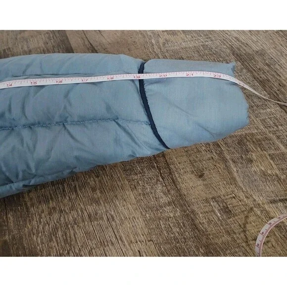 Woolrich Womens Down Coat Size Small Blue Puffer Toggle Vintage Long Jacket - Picture 12 of 12